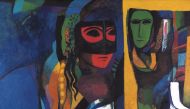 A 1995 painting by acclaimed Iraqi artist Dia Azzawi titled Majnoun Layla (Temptation) inspired by the timeless tale of star-crossed lovers.