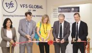 Officials inaugurating the new premises 