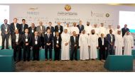 Dr. Saleh bin Mohammed Al Nabit, Minister of Development Planning and Statistics, (sixth right in  back row) Dr. Johannes Jütting, (seventh right in back row) Manager, PARIS21 Secretariat, Saber Said Al-Harbi, (eighth right in back row)  Director General,