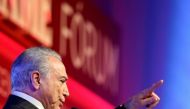Brazil's President Michel Temer at an economics and politics forum in Sao Paulo, Brazil, September 30, 2016. Reuters/Paulo Whitaker
