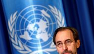 United Nations High Commissioner for Human Rights Zeid Ra'ad Al Hussein attends a media briefing at the U.N. European headquarters in Geneva, Switzerland October 12, 2016. REUTERS/Denis Balibouse