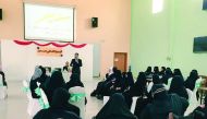 Participants at the workshop organised at the Qatar Foundation for Elderly People Care (Ihsan).