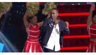 A screen grab of Dwayne Bravo on the show sets.