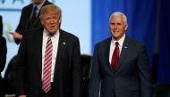 File photo of Republican vice presidential candidate Mike Pence with the Presidential candidate Donald Trump. Reuters 
