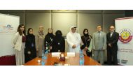 Ministry of Public Health and Kahramaa officials at the signing ceremony.