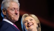 U.S. Democratic presidential candidate Hillary Clinton and her husband, former President Bill Clinton, attend a campaign event after the third and final 2016 presidential campaign debate in North Las Vegas, Nevada, US, October 19, 2016. REUTERS/Carlos Bar
