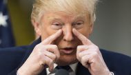 Republican presidential candidate Donald Trump speaks during a press conference at the Trump International Hotel in Washington DC, March 21, 2016. (AFP / Jim Watson)