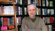 This file photo taken on June 25, 2007 shows former US senator and author Tom Hayden posing before signing copies of his book, 