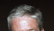 his file photo taken on April 20, 2004 shows former US senator Tom Hayden attending the Death Penalty Focus Awards at the Beverly Hilton Hotel in Beverly Hills, California. Peace activist Tom Hayden, whose radical views were at the forefront of the anti-V