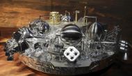 A full-size model of the European ExoMars entry, descent and landing module, Schiaparell is seen during a press conference at the European Space Agency (ESA) Headquarters in Darmstadt, Germany October 20, 2016. Reuters