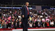 Republican presidential nominee Donald Trump attends a campaign event in Hershey, Pennsylvania, U.S. November 4, 2016. Reuters/Carlo Allegri