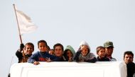 Internally relocated people fleeing from the villages and neighborhoods from eastern Mosul arrive at the check point at the Bartella front in Nineveh, Iraq on November 8, 2016 as the operation to liberate Mosul from Daesh continues.  Ahmet ?zgi - Anadolu 