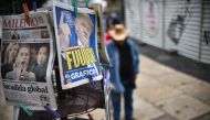 Mexican newspapers with their front pages referring to the eventual triumph of US presidential candidate Donald Trump on November 9, 2016 in Mexico City. (AFP / YURI CORTEZ) 