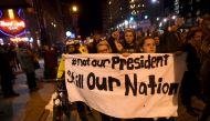 Demonstrators protest in response to the election of Republican Donald Trump as the president of the United States in Philadelphia, Pennsylvania, U.S. November 11, 2016. Reuters/Mark Makela