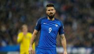 France's Olivier Giroud reacts. (Reuters/Benoit Tessier)