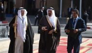 Saudi Minister of Energy, Industrial and Mineral Resources, Khalid al-Falih (C), arrives to attend the Africa Action Summit, on the sidelines of the COP22 Climate Change Conference, on November 16, 2016 in Marrakesh. (AFP / STEPHANE DE SAKUTIN) 