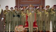 Omani leader Sultan Qaboos attends a military parade during annual National Day celebrations in Muscat, Oman November 18, 2016. Oman News Agency/Handout via REUTERS