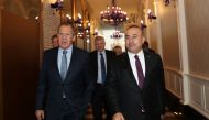  Turkish Foreign Minister Mevlut Cavusoglu (R) attends a meeting with Russian Foreign Minister Sergey Lavrov (L) in Antalya, Turkey on December 1, 2016. ( Fatih Akta? - Anadolu Agency )