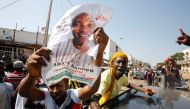 Supporters of president-elect Adama Barrow celebrate Barrow's election victory in Banjul, Gambia, December 2, 2016. REUTERS/Thierry Gouegnon
