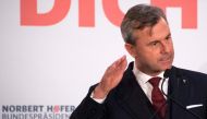 Norbert Hofer, presidential candidate of Austria's right-wing Freedom Party, FPOE, speaks during his last election campaign rally in Vienna, Austria on December 2, 2016, two days before presidential elections. Irregularities in ballot counting, faulty glu