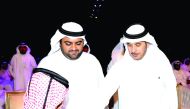 Prime Minister and Interior Minister H E Sheikh Abdullah bin Nasser bin Khalifa Al Thani inaugurating the Conveyor Belt Project at Mesaieed port yesterday. The ceremony was attended by Crown Prince of Fujairah Sheikh Mohammed bin Hamad bin Mohammed Al Sha