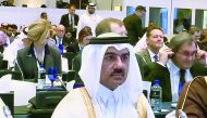 Secretary-General of the Foreign Ministry H E Dr Ahmed bin Hassan Al Hammadi at the opening session of the 12th edition of Manama Dialogue held in Bahrain yesterday. 