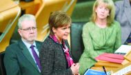 Scotland's First Minister Nicola Sturgeon delivers a statement on Brexit during a session of Parliament at Holyrood in Edinburgh, yesterday.