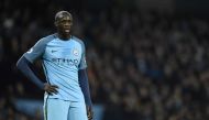 Manchester City's Ivorian midfielder Yaya Toure reacts during the English Premier League football match between Manchester City and Arsenal at the Etihad Stadium in Manchester, north west England, on December 18, 2016.  AFP / Oli SCARFF