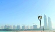 A blanket of fog at The-Peal Qatar yesterday. Pic: Kammutty VP / The Peninsula 