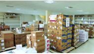 Medical supplies and other relief materials meant for the displaced people of Aleppo in Syria. 