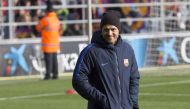  Luis Enrique Martinez, coach of FC Barcelona during the Christmas Open training session in the Mini Estadi in Barcelona on January 3, 2017 ( Albert Llop - Anadolu Agency )