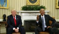Barack Obama meets with Donald Trump to discuss transition plans in the White House Oval Office, November 10, 2016 (REUTERS / Kevin Lamarque) 
