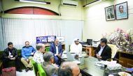 QRCS officials meeting in Bangladesh.