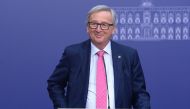 European Commission president Jean-Claude Juncker attends a press conference on January 11, 2017 in Valletta, Malta, to mark the start of the Maltese EU presidency. Malta OUT
