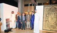 FROM RIGHT: AbdulSalam Abu-Issa, Deputy COO of Salam International; Erhan Or, Han Hali owner; Abdul Aziz Sabe, Algerian Ambassador; Munir Ghannam, Palestinian Ambassador; Ajay Sharma, British Ambassador; and other guests at the opening of Hereke Carpet Ex