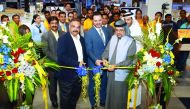 Sharaf DG Owner Sharafauddin Sharaf (right), CEO Nilesh Khalkho (left) and Mall of Qatar General Manager Rony Mourani inaugurating the Sharaf DG Store in Mall of Qatar yesterday. Pic: Qassim Rahmatullah/ The Peninsula