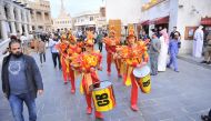 An opening parade of The Spring Festival at Souq Waqif yesterday. (Pic: Baher Amin/The Peninsula)