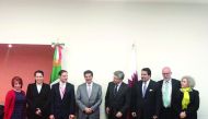 H E Dr Hamad bin Abdulaziz Al Kawari with Mexican leaders.