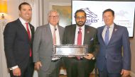 Offcials of Qatar Racing and Equestrian Club pose for a picture after signing an agreement with Breeders’ Cup organisers. The Breeders' Cup is one of Thoroughbred horseracing’s most prestigious international events.