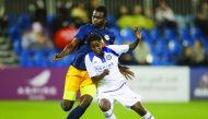 Action from the Al Kass Cup semi-final match between Aspire Academy and Red Bull Salzburg on Saturday.