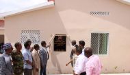 Somali officials at the inauguration of the health centre.