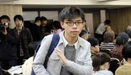 (FILES) This file photo taken on January 8, 2017 shows Hong Kong politician Joshua Wong attending a political forum hosted by Taiwan's grassroot New Power Party (NPP) in Taipei. AFP / SAM YEH
