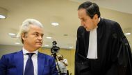 FILE PHOTO: Geert Wilders of the Party for Freedom and his lawyer Geert-Jan Knoops prior to his trial at Schiphol Badhoevedorp, The Netherlands, 18 March,  2016 (EPA / REMKO DE WAAL|) 