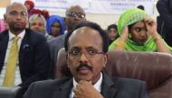 Somali Presidential candidate Minister Mohamed Abdullahi Farmajo follows the proceedings as lawmakers cast their ballot during the presidential vote at the airport in Somalia's capital Mogadishu, February 8, 2017. REUTERS/Feisal Omar