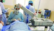 A patient being treated at a medical camp set up by QC in Niger.