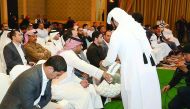 The Ministry of Economy and Commerce officials conducting the open raffle draw at The Ritz-Carlton, Doha, yesterday. 