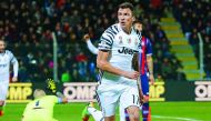Juventus' Mario Mandzukic reacts after scoring against Crotone during their Serie A match in Crotone on Wednesday.