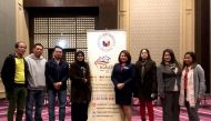 The Kulinarya Qatar Core Team headed by Layla Bernal Al Lanjawi with Ritchel Podador of City Centre Rotana Doha during a recent vendors’ meeting.