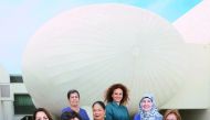 Dr Javaid Sheikh (left), Dean of WCM-Q, and Dr Thurayya Arayssi with WCM-Q’s Continuing Professional Development team.