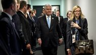US Secretary of State Rex Tillerson (C) walks to a meeting with Russia's Foreign Minister at the World Conference Center in Bonn, Germany February 16, 2017. REUTERS/Brendan Smialowski